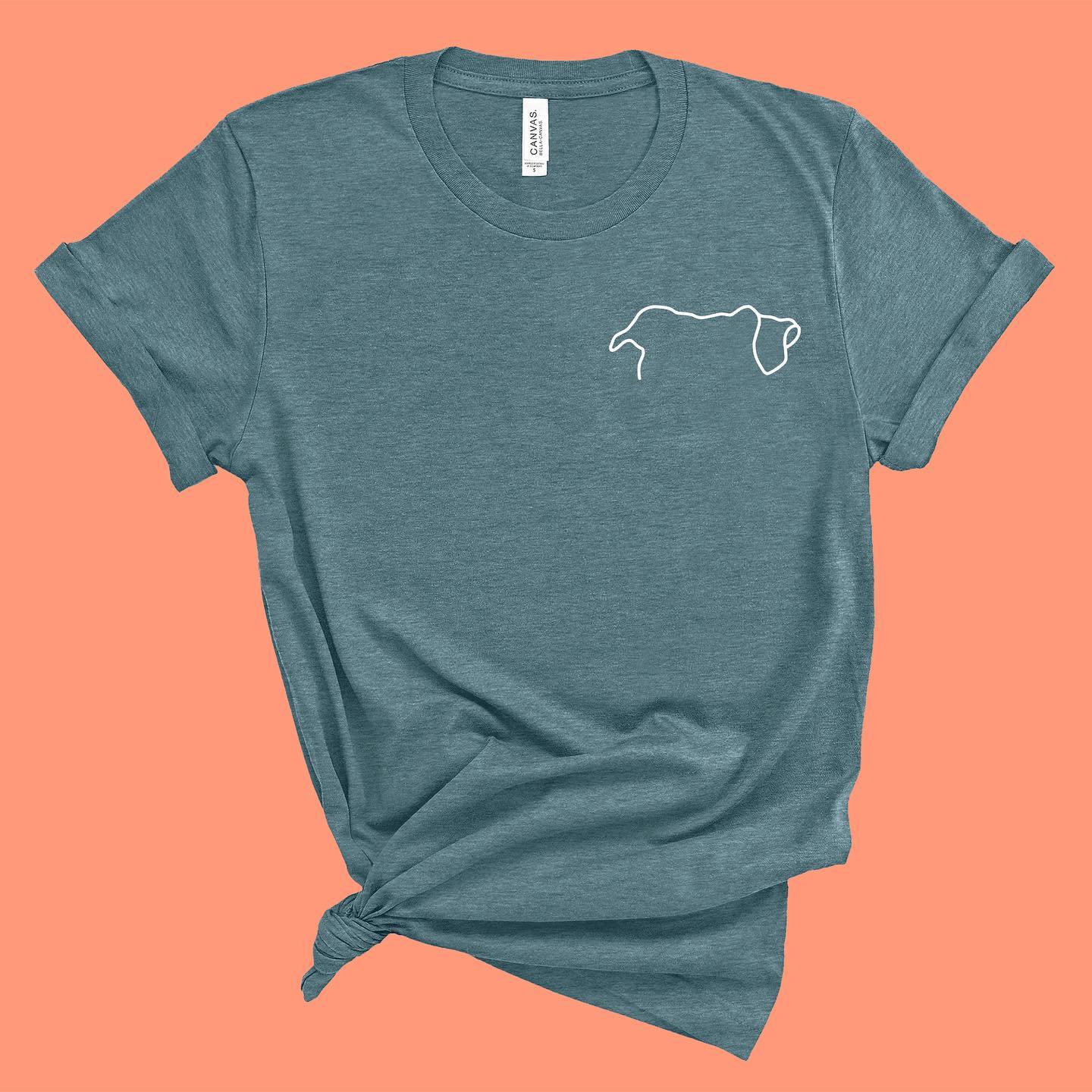 Custom Dog Outline T-shirt