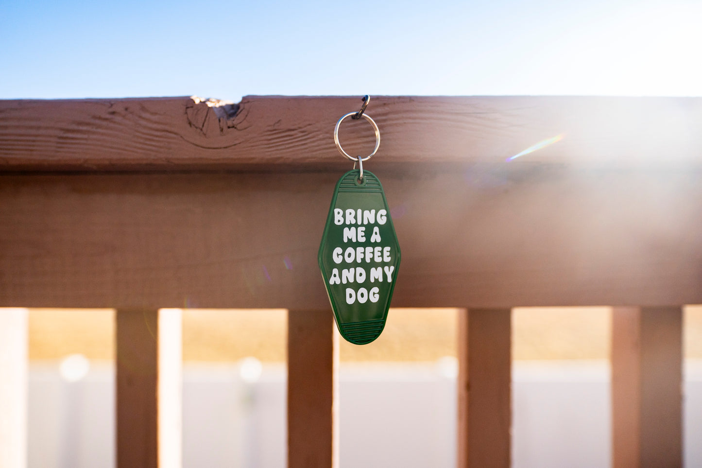 Bring me a coffee & my dog keychain