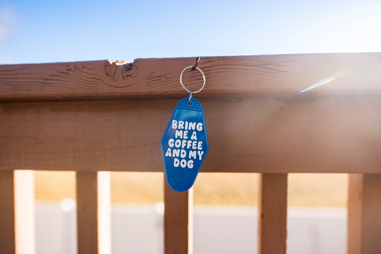 Bring me a coffee & my dog keychain