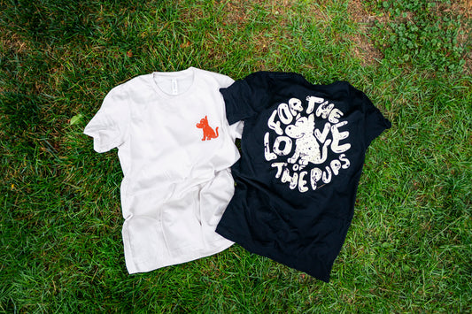 For the Love of the Pups logo tee