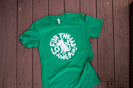 For the Love of the Pups logo tee